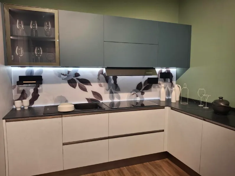 Cucina a PREZZI OUTLET in laminato materico Febal -50%
