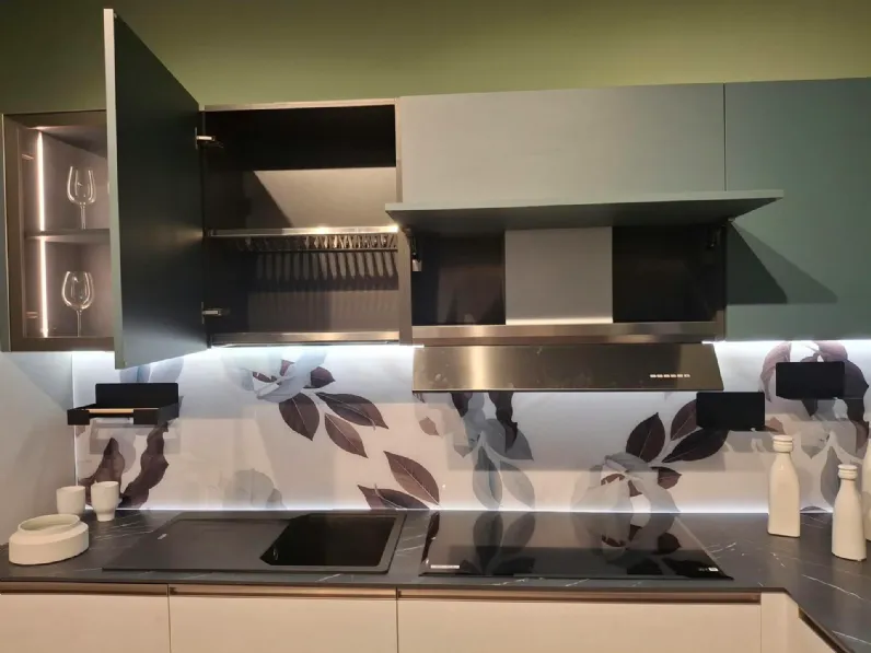 Cucina a PREZZI OUTLET in laminato materico Febal -50%