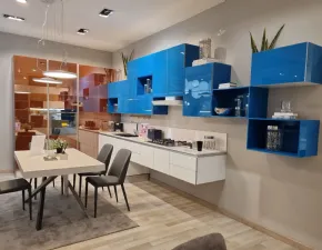 Cucina blu moderna ad angolo Tetrix Scavolini