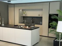 Cucina Bluna moderna tortora Binova con isola scontata 57%