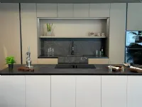 Cucina Bluna moderna tortora Binova con isola scontata 57%