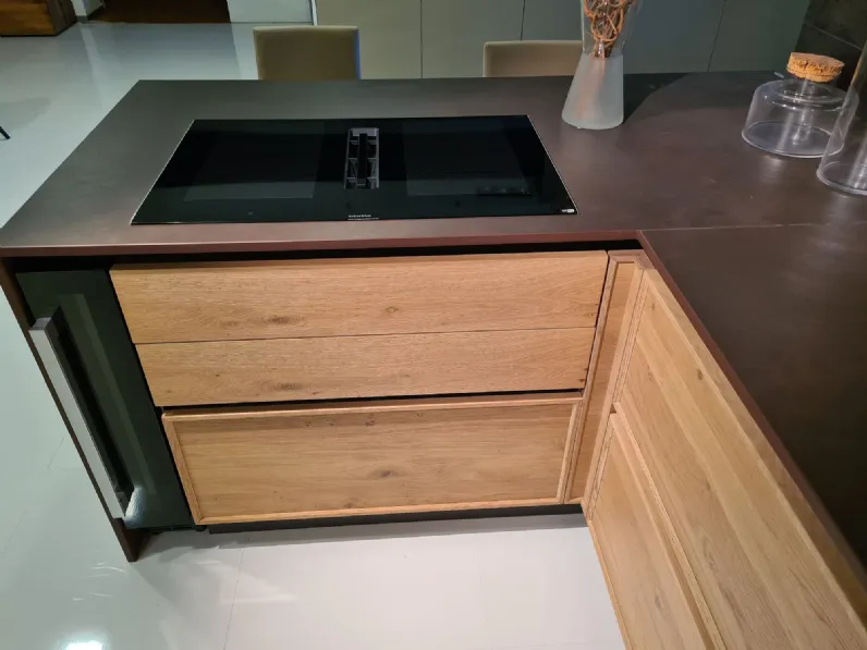 Cucina California moderna rovere chiaro con penisola Ar-due
