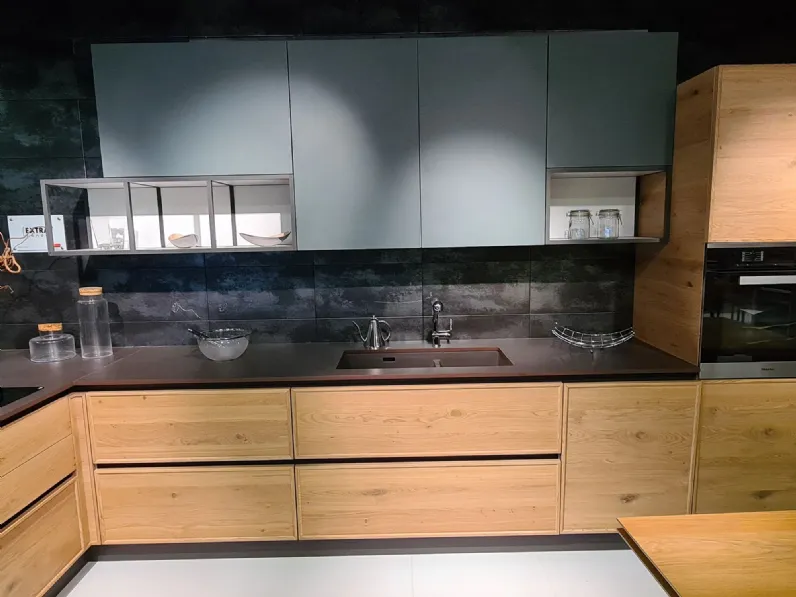 Cucina California moderna rovere chiaro con penisola Ar-due