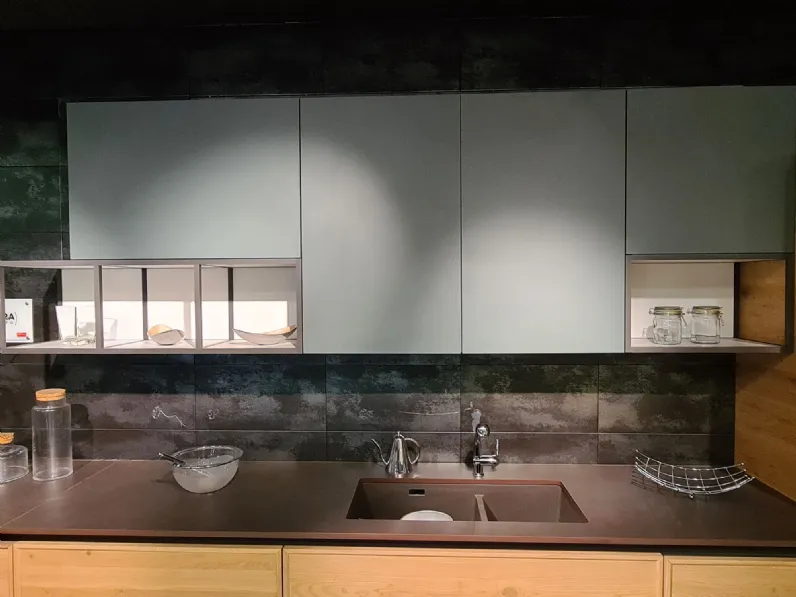 Cucina California moderna rovere chiaro con penisola Ar-due