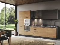 Cucina lineare moderna rovere moro Imab Capri a soli 3200