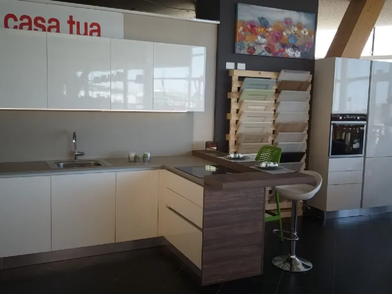 Cucina Capri moderna bianca ad angolo Imab group