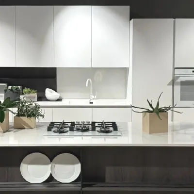 Cucina bianca moderna con isola La casa moderna Carol a soli 8400 Euro