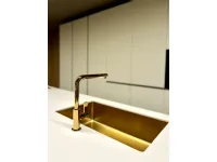 Cucina Cesar design con isola bianca in laminato opaco Maxima