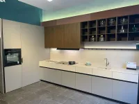 Cucina Cesar moderna ad angolo tortora in laminato opaco Maxima 2.2