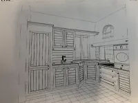 Cucina Zappalorto country ad angolo ciliegio in legno Giulietta