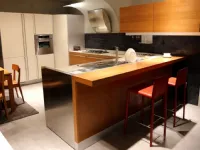 Cucina ciliegio design con penisola Artematica Valcucine