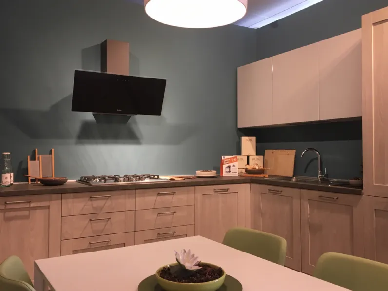 Cucina City-aliant moderna rovere chiaro ad angolo Stosa cucine