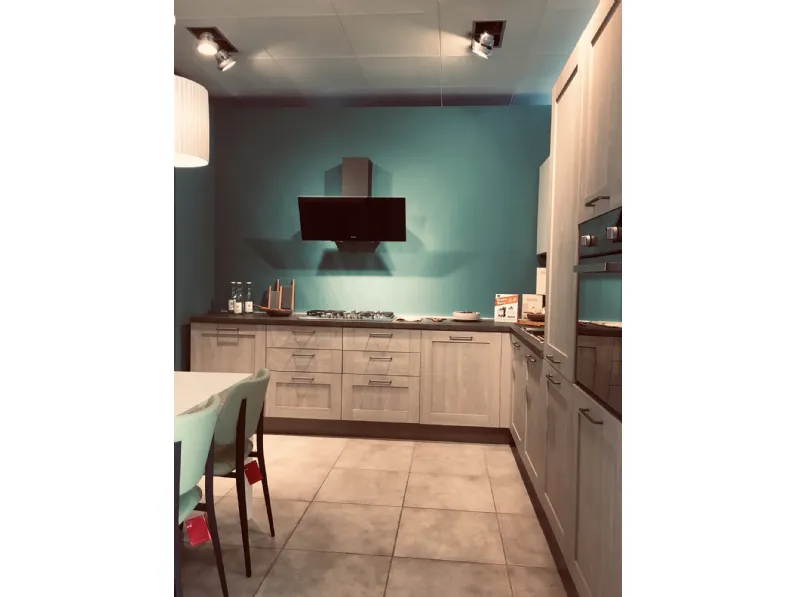 Cucina City-aliant moderna rovere chiaro ad angolo Stosa cucine