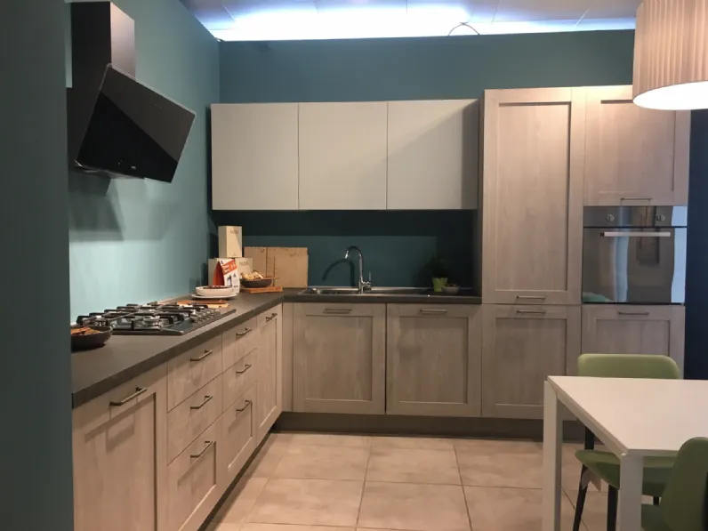 Cucina City-aliant moderna rovere chiaro ad angolo Stosa cucine