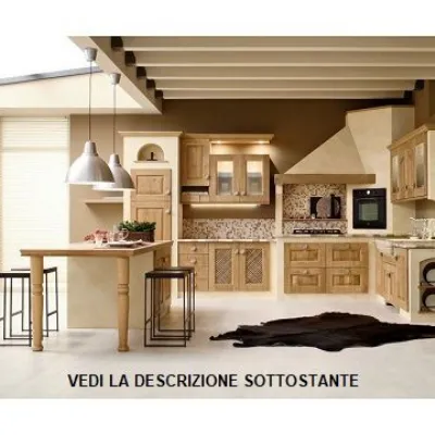 Cucina ad angolo in legno modello Carola * ad un prezzo riservato 