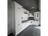Cucina ad angolo in legno bianca Asolo a prezzo ribassato