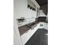Cucina ad angolo in legno bianca Asolo a prezzo ribassato