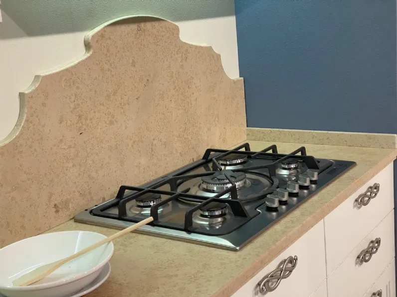 Cucina classica bianca Arrex ad angolo Sandy scontata