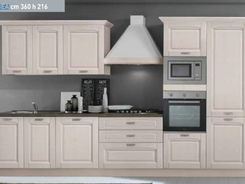 Cucina classica bianca Net cucine lineare Bea in offerta