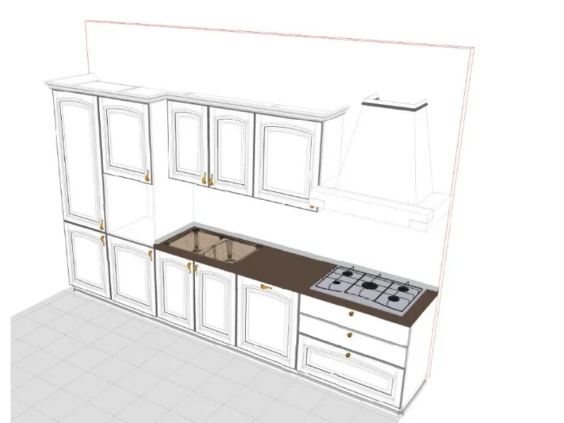 Cucina classica lineare Astra Ducale a prezzo scontato
