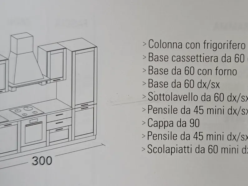 Cucina lineare Arrex Nora SCONTATA 15%