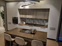 Cucina ad isola in laminato opaco grigio Cloe a prezzo scontato