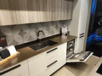 Cucina ad isola in laminato opaco grigio Cloe a prezzo scontato