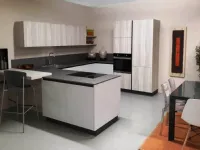 Cucina Cloe legno moderna rovere chiaro con penisola Arredo3