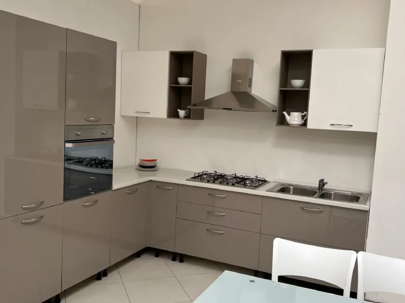 Cucina Cloe moderna tortora ad angolo Net cucine scontata 66%