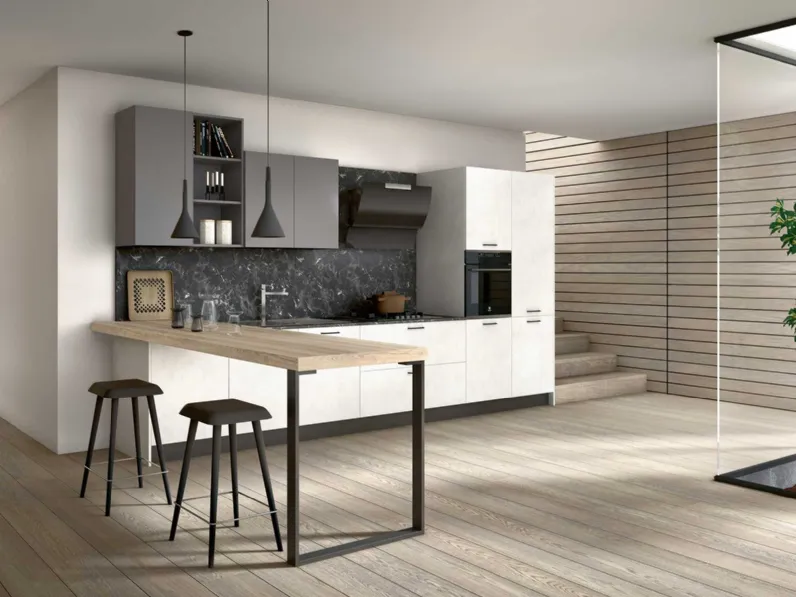Cucina altri colori moderna con penisola Collezione esclusiva Joy 7 a soli 6200 Euro