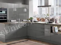 Cucina Colombini casa design ad isola grigio in legno Robin