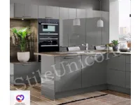 Cucina Colombini casa design ad isola grigio in legno Robin