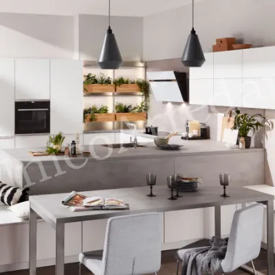 Cucina Colombini casa moderna ad angolo grigio in legno Perry