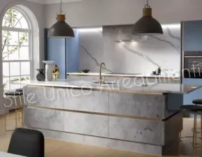 Cucina Colombini casa moderna ad isola grigio in legno Erin