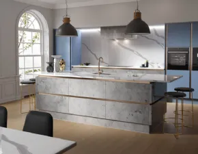 Cucina Colombini casa moderna ad isola grigio in legno Erin