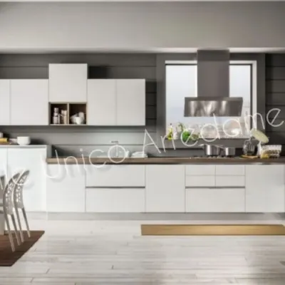 Cucina ad angolo in laminato opaco bianca Componibile a prezzo ribassato