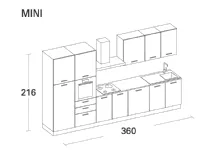 Scopri la Cucina Composizione 360-01 di Arrex con -20%!