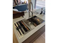 Cucina grigia design con isola Rho + skyline Armony scontata