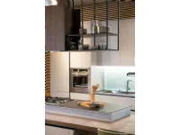 Cucina con isola in laccata opaco a prezzo ribassato 50%