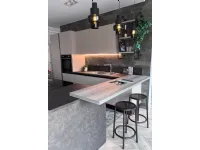 Cucina con isola industriale tortora Scavolini Diesel open workshop a soli 15000 Euro