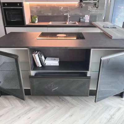 Cucina con isola industriale tortora Scavolini Diesel open workshop a soli 15000 Euro