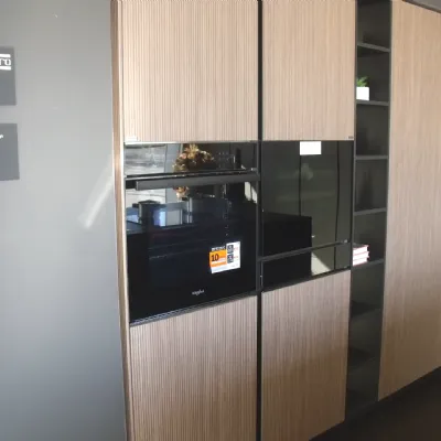 Cucina con isola in laminato materico altri colori Way a prezzo ribassato