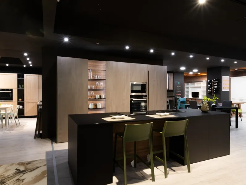 Cucina grigia moderna con isola Arredo3 Cucina kalì profilo a soli 8400 Euro