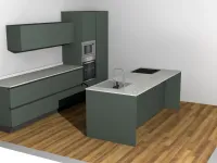 Cucina con isola in melaminico altri colori Time a prezzo ribassato