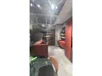 Cucina con isola in polimerico opaco rossa Cv 641 cucina metropolis  a prezzo scontato