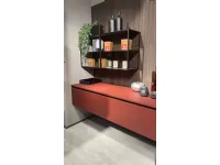 Cucina con isola in polimerico opaco rossa Cv 641 cucina metropolis  a prezzo scontato