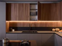 Cucina moderna con isola Alux 01 outlet Diotti.com a prezzo scontato