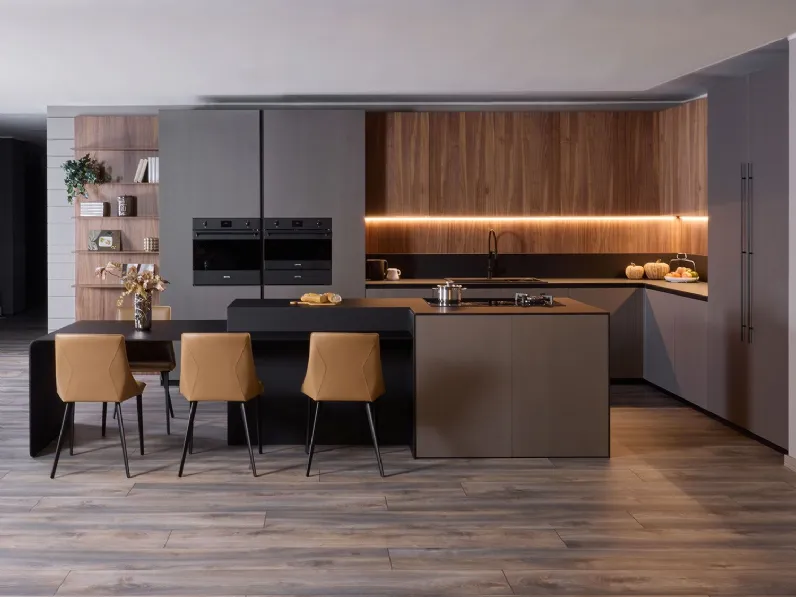 CUCINA con isola Diotti.com Alux 01 outlet SCONTATA 50%