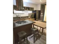 Cucina rovere chiaro industriale con isola Diesel social kitchen Scavolini a soli 14000