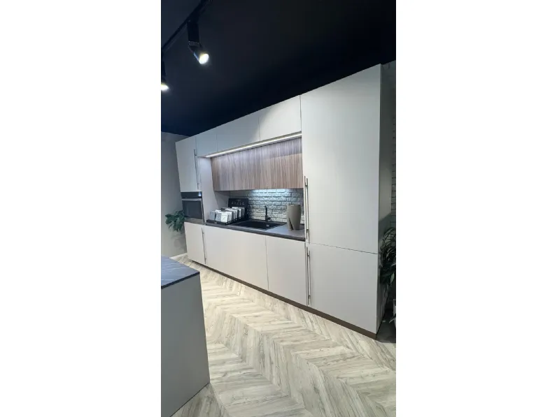Cucina a PREZZI OUTLET in laminato materico Stosa -40%